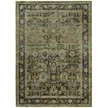 Planon 2 x 3 ft. Green & Brown Floral Area Rug PL3094925